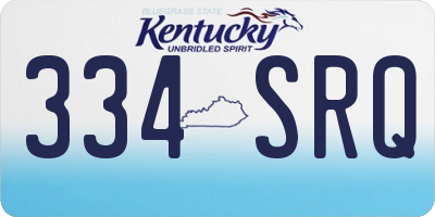 KY license plate 334SRQ