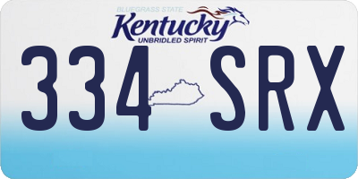 KY license plate 334SRX