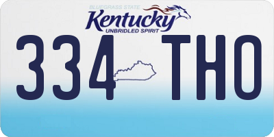 KY license plate 334THO