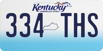 KY license plate 334THS