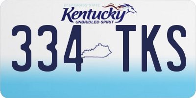 KY license plate 334TKS