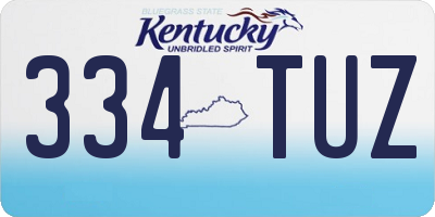 KY license plate 334TUZ