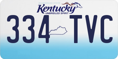 KY license plate 334TVC
