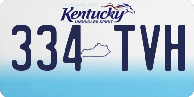 KY license plate 334TVH