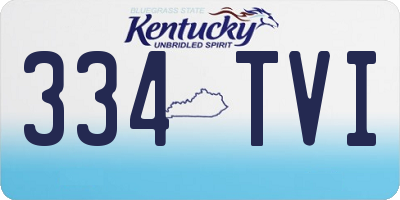 KY license plate 334TVI