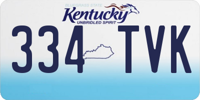 KY license plate 334TVK