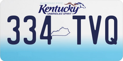 KY license plate 334TVQ