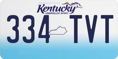 KY license plate 334TVT