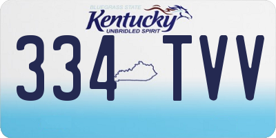 KY license plate 334TVV