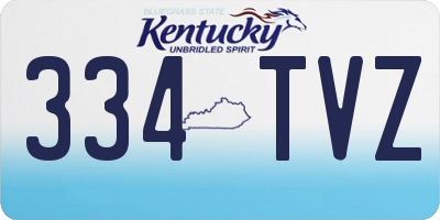 KY license plate 334TVZ