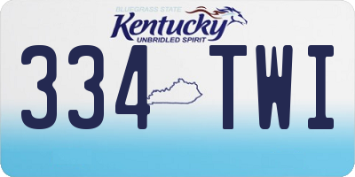 KY license plate 334TWI