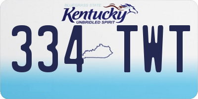 KY license plate 334TWT