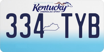 KY license plate 334TYB