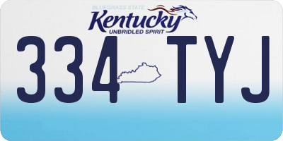 KY license plate 334TYJ