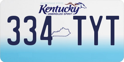 KY license plate 334TYT