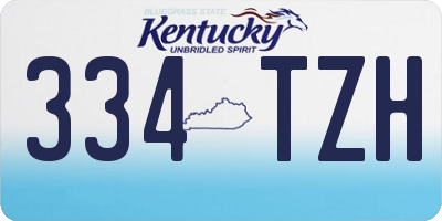 KY license plate 334TZH