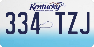 KY license plate 334TZJ