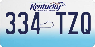KY license plate 334TZQ