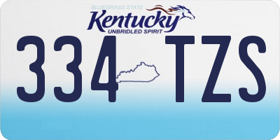 KY license plate 334TZS
