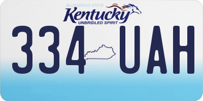 KY license plate 334UAH
