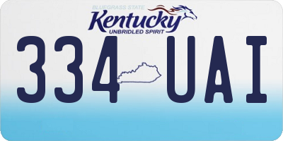 KY license plate 334UAI