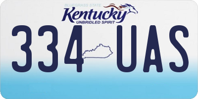 KY license plate 334UAS