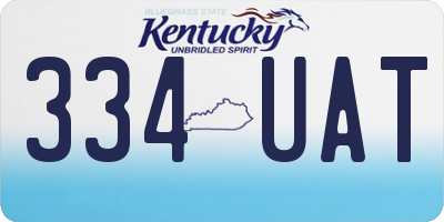 KY license plate 334UAT