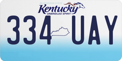KY license plate 334UAY