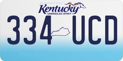 KY license plate 334UCD