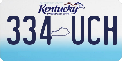 KY license plate 334UCH