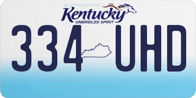 KY license plate 334UHD