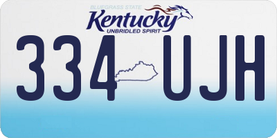 KY license plate 334UJH