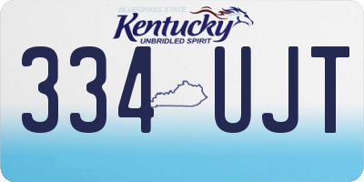 KY license plate 334UJT