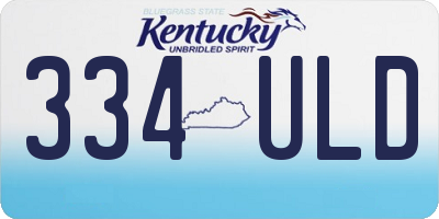 KY license plate 334ULD