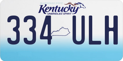 KY license plate 334ULH