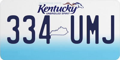 KY license plate 334UMJ