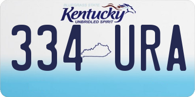 KY license plate 334URA
