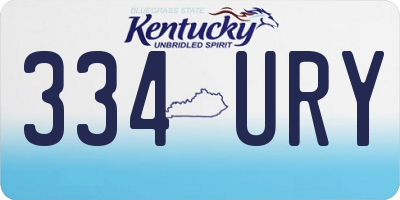 KY license plate 334URY