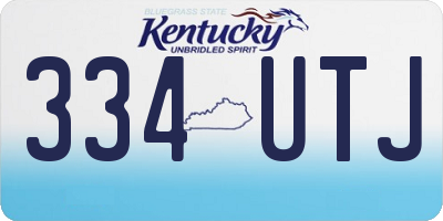 KY license plate 334UTJ