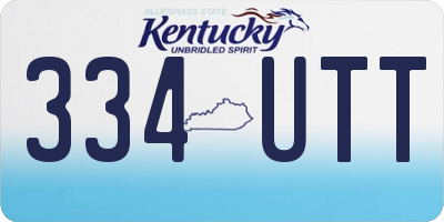 KY license plate 334UTT