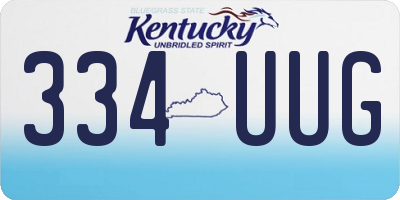 KY license plate 334UUG