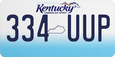 KY license plate 334UUP