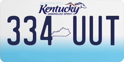 KY license plate 334UUT