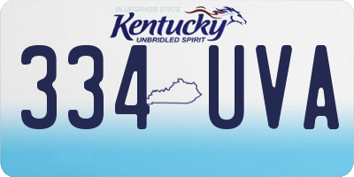 KY license plate 334UVA