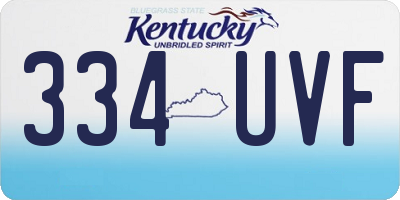KY license plate 334UVF