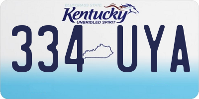 KY license plate 334UYA