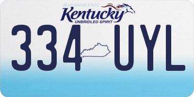 KY license plate 334UYL