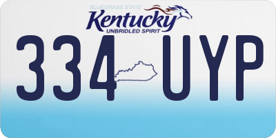 KY license plate 334UYP