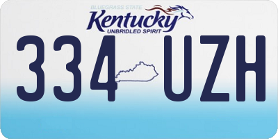 KY license plate 334UZH