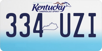 KY license plate 334UZI
